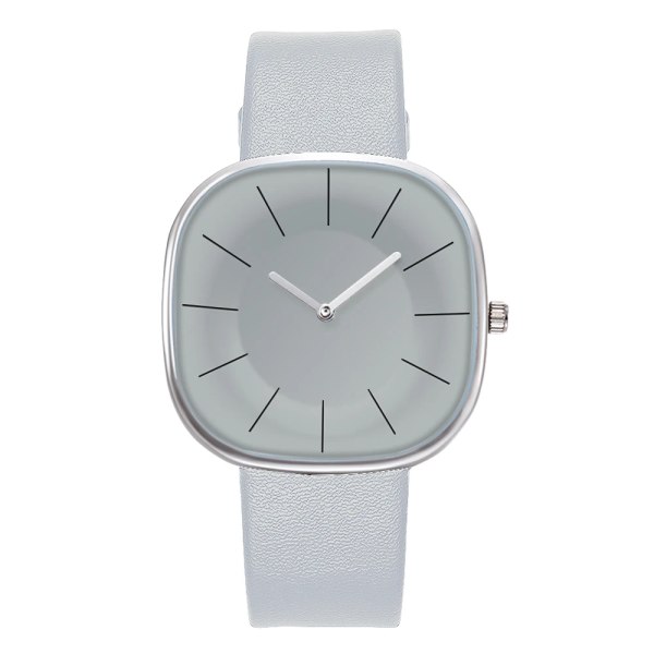 2022 Par Simple Square Quartz Watch Damklockor Enkel Big Dial Square Watch män Sommarpresentklocka Watch Grey