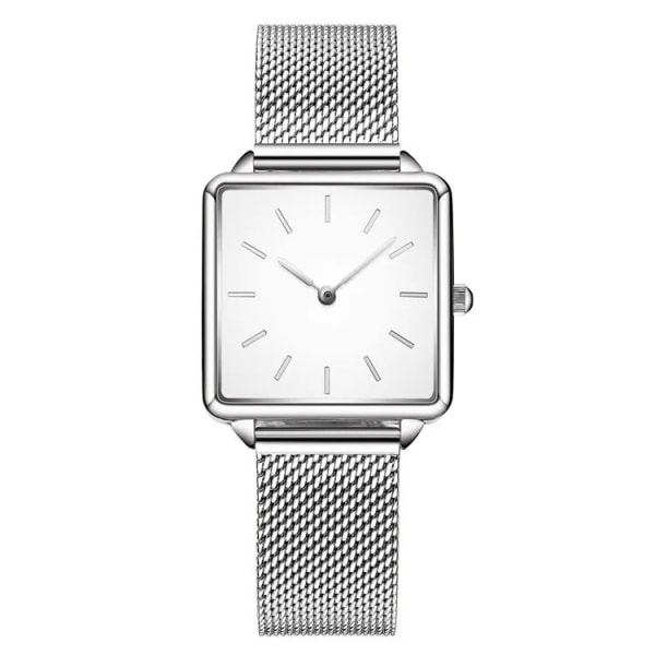 Reloj Mujer Lyxiga Damklockor Roséguld Enkelt magnetiskt mesh Dammode Fyrkantigt Watch Zegarek Damski Rose