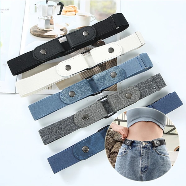 Nytt justerbart stretchigt elastiskt midjeband Osynligt bälte Spännefria bälten för kvinnor män Jeans byxor Klänning utan spänne Lätt att bära claret 60-65cm