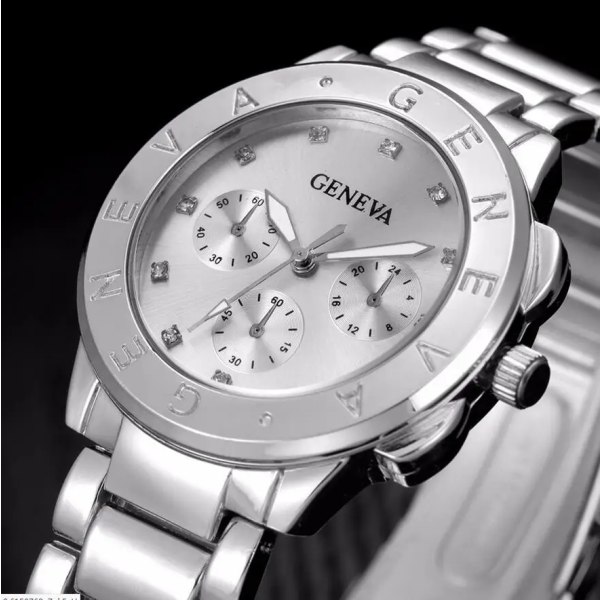 2020 Nya Relogio Feminino Kända varumärke Guld Kristall Geneva Casual Quartz Watch Kvinnor Rostfritt Stål Klänning Klockor Män Klocka Hot As shown-2