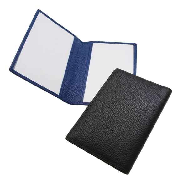 Passhållare i 100 % äkta läder Mjukt case Cover för passplånboken blue