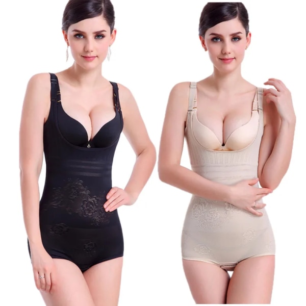 Kroppskorsett Kvinnor Bantning efter förlossning Underkläder Full Body Shaperwear Modellering Bälte Midja Korsett Gördel Shaper Recover Black L