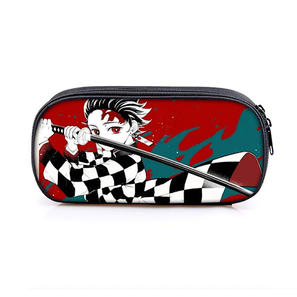 Anime Demon Slayer Kimetsu No Yaiba Canvas Case Pennfodral Dragkedja Sminkväska Pen Brevpapper Väska catoon Pennlåda qbbguimie22