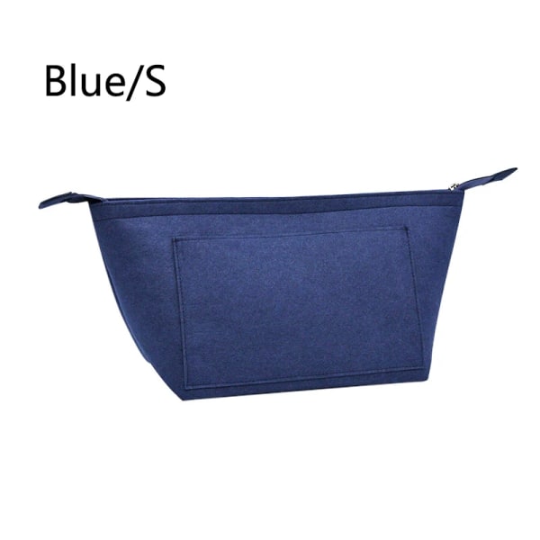 TINBERON filttyg väska liner Multifunktionell reseinsats väska Makeup Organizer Dumpling form fodrad väska Super lätt väska i väska Blue  S