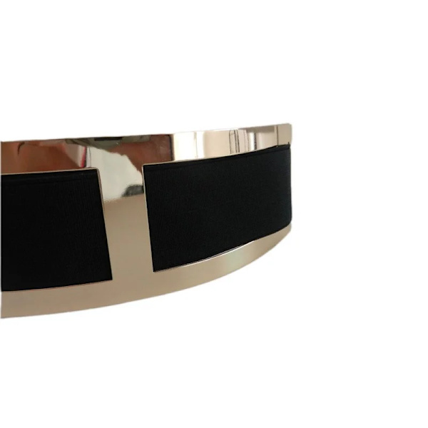 Kvinnors brett bälte dam guld designer elastiskt band med klänning jacka Dam lyxiga bälte tillbehör brett bälte x279 272-Black One Size