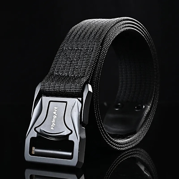 Herrbälte Army Style Stridsbälten Quick Release Militär Utomhusträning Jakt Vandring Casual Midjeband Nylon Taktiskt bälte hei se 115CM