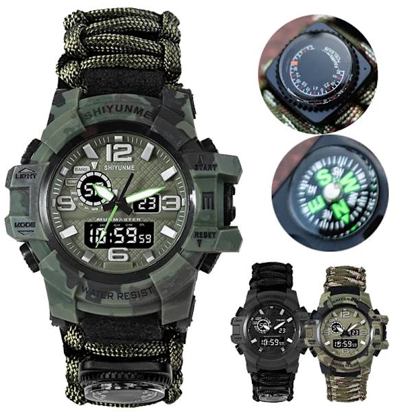 SHIYUNME Brand Camouflage Military Digital Quartz Watch Herr Vattentät utomhussportklockor Herr Relogio Masculino Red  with box