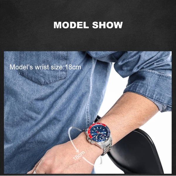 Naviforce Casual Märke Watch Watch i rostfritt stål för män Kvarts datumklocka med lysande visare Relogio Masculino GGBE