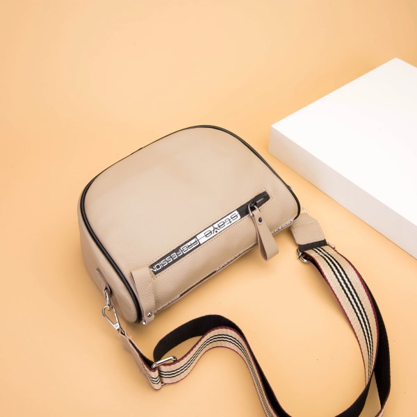 Högkvalitativa Handväskor i mjukt äkta läder Mode Lyxmärke Dam Axelväska Designer Dam Tote Bag Kvinnlig Messenger Bag Khaki