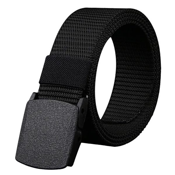 Män Kvinnliga Jeans Bälte Militär Nylon Justerbart Bälte Utomhus Resor Taktisk Midjebälte Metall Unisex Spänne Byxor Byxor 120cm Black 120cm
