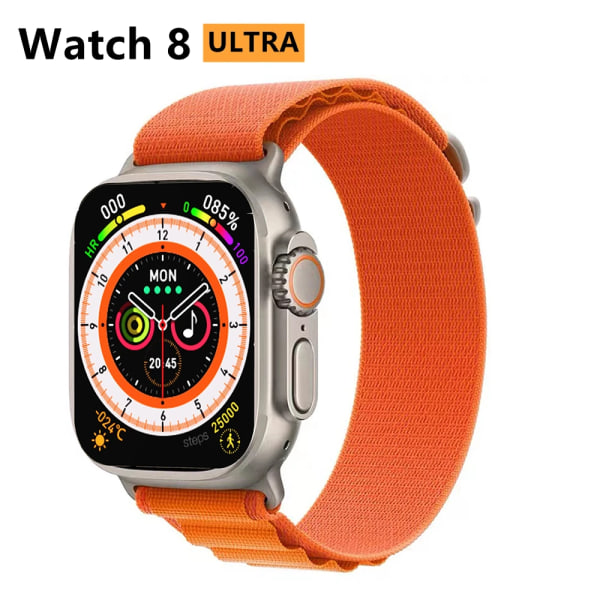 Smart Watch Ultra Series 8 NFC 49mm Smartwatch Herr Dam Bluetooth Call Vattentät Trådlös laddning HD-skärm för Apple GoldGS