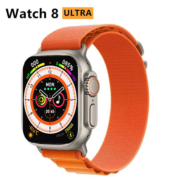 Smart Watch Ultra Series 8 NFC 49mm Smartwatch Herr Dam Bluetooth Call Vattentät Trådlös laddning HD-skärm för Apple WhiteGS