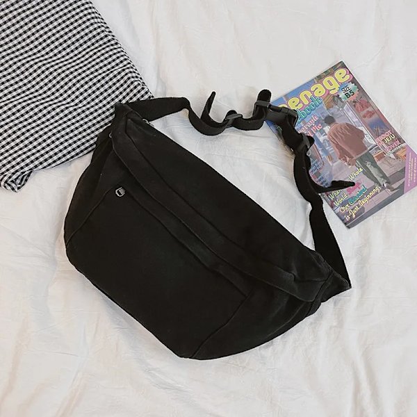 Axelväskor i canvas med stor kapacitet Solid mjuk denim Fritids- eller resväska för kvinnor Mode Fatchels Vinterpaket Black(.222) Large Capacity Bag(.222)
