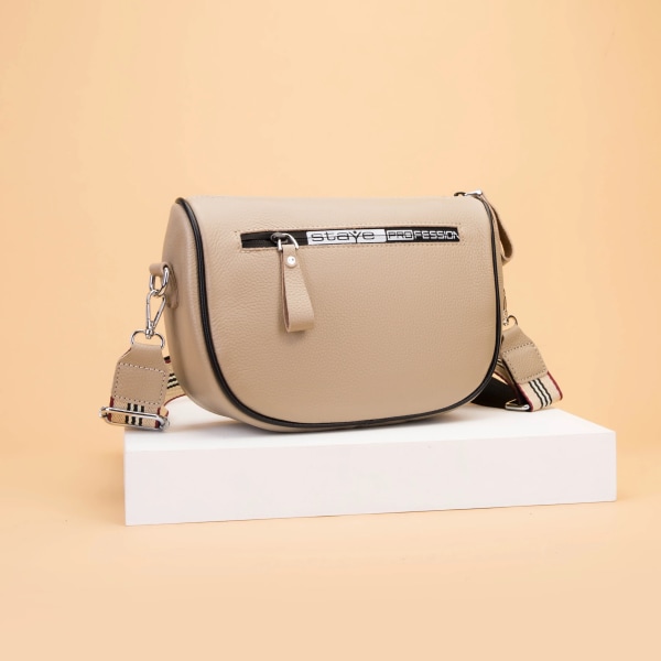 Högkvalitativa Handväskor i mjukt äkta läder Mode Lyxmärke Dam Axelväska Designer Dam Tote Bag Kvinnlig Messenger Bag Khaki