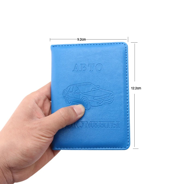 Färgglad Manka Vesa ryskt cover PU-läder Bilkördokument Väska Kreditkortshållare Business ID- case Gray