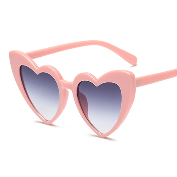 Hjärta Märke Designer Solglasögon Kvinna Lyxiga Plast Solglasögon Klassiska Retro utomhusglasögon Oculos De Sol Gafas RedGray