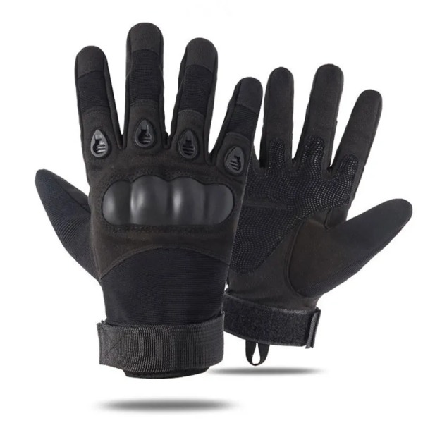 Helfingerhandskar för män Militära taktiska handskar motorcyklist Paintball Skytte Airsoft Strids Körning Jakt Cykelhandskar Black M