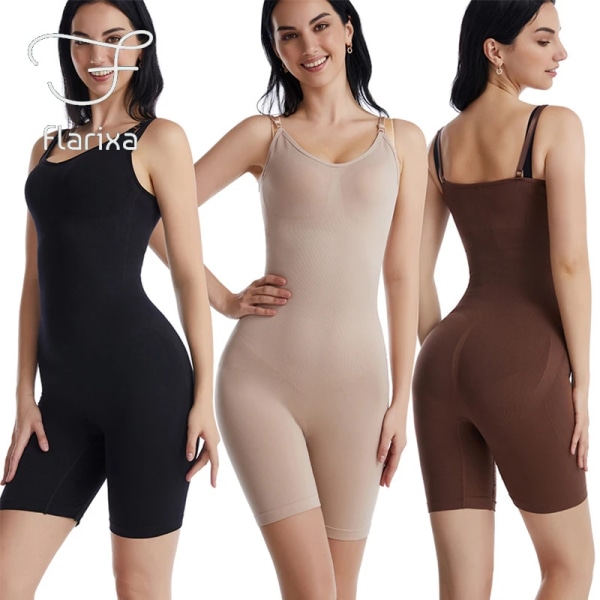 Flarixa bantningskorsett Kvinna Flat Belly Shapewear Kvinnor Helkroppsformare Sömlös rumplyftande Body Magkontroll Underkläder Beige L