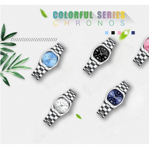 CHENXI Mode Rosa Urtavla Klockor För Kvinnor 2023 Högkvalitets Quartz Watch Elegant Klänning Dam Armbandsur i rostfritt stål xfcs Blue