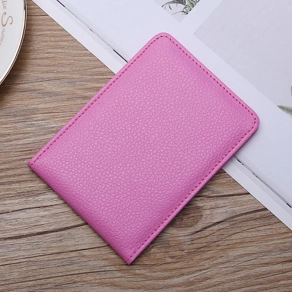2020 Läder Körkortshållare Cover för bilkörningsdokument Unisex visitkortshållare Pass Certifikatmapp PU-plånbok Pink