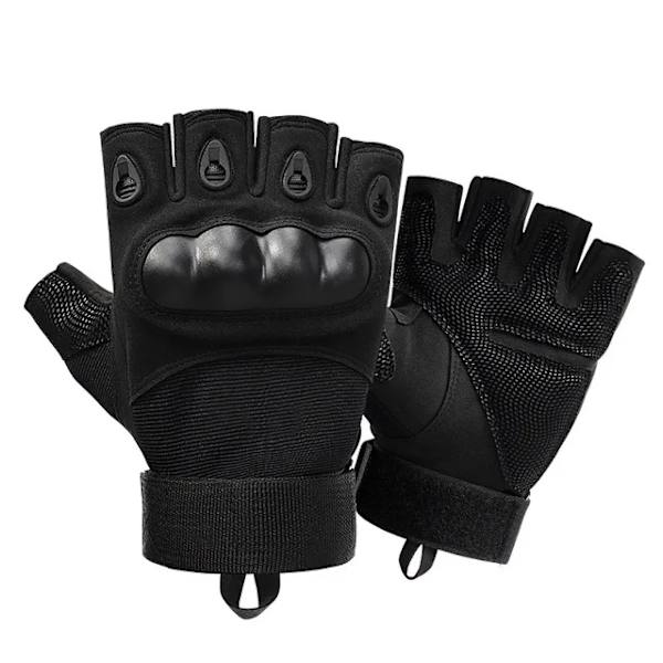 Taktiska utomhushandskar Fullfinger Herrhandskar Sportskytte Jakt Träning Militärträningshandskar Motorcykelhandskar Half Finger Black M