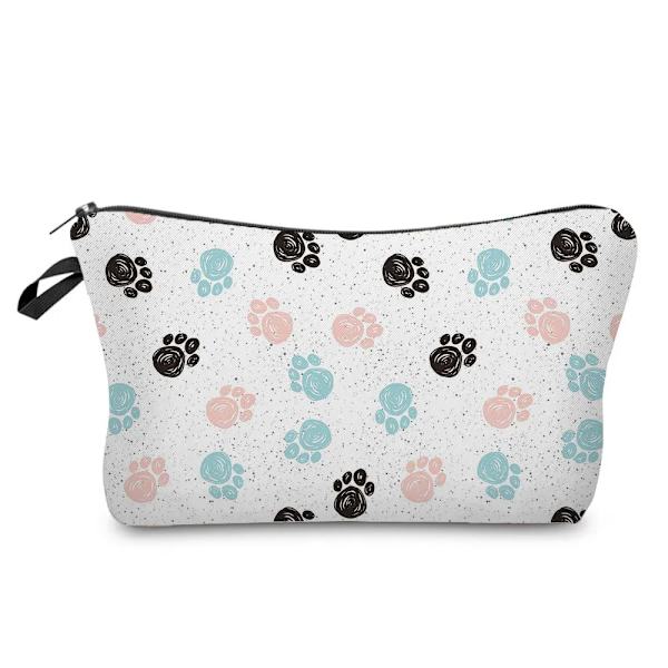 Tecknat djur print dam kosmetisk väska Pennväska för flickor Kvinnor Bärbar resor Toalettpaket Organizer Sminkväskor hz7228 Makeup Bag