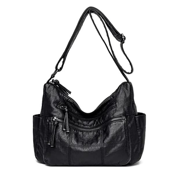 Högkvalitativa lyxiga handväskor i läder Damväskor Designer Crossbody-väskor för kvinnor Nya Bolsa Feminina Sac A Main Style2-Black