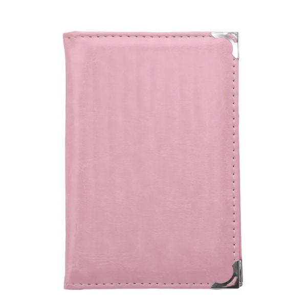 PU Läder Paspoort Cover Bilkörningsdokument Case Kreditkortshållare Handväska Resepass Hållare Körkortsväska A Pink 13.5x9cm