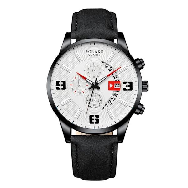 Mode Herrklockor Watch rostfritt stål Mesh Bälte Kvartsklocka Herr Business Casual Läderarmband Watch relogio masculino As Shown 3
