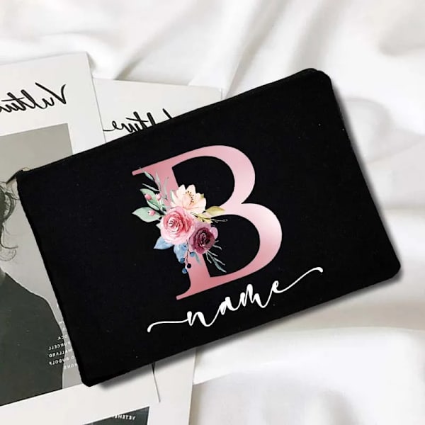 Personlig sminkväska Anpassat print Sminkväska Organizer Bröllopsfest Brudpresenter Organizer Tvättförvaringspåse D3pinkI