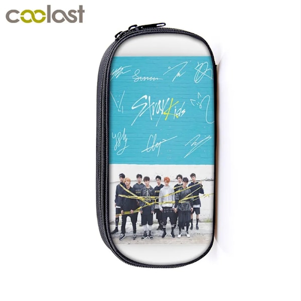 KPOP Stray Kids pennväska dam sminkväska Stray Kids MINHO JISUNG WOOJIN CHANBIN FELIX pennask för tonåring Kosmetiska fodral qbbstrays04