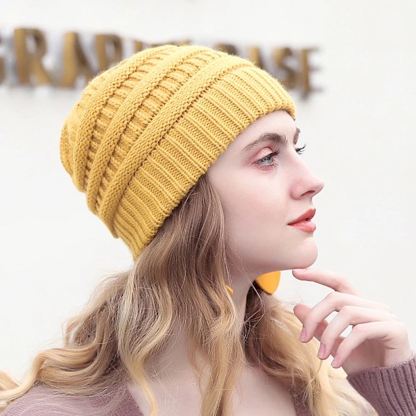 25 Färgade Enfärgade Beanies Kvinnor Stickade Beanie Hatt Mode Höst Vinter Varma Hattar SkulliesCap För Kvinnor Dark Grey