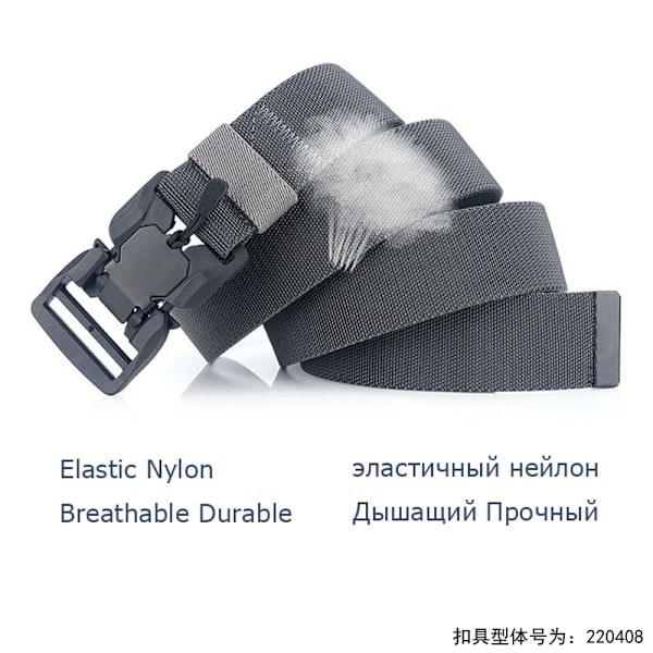 Taktiskt bälte Magnetiskt spänne Quick Release Elastiskt bälte Casual Nylon Träningsbyxor för män Bälte KK50 ArmyGreen 125cm