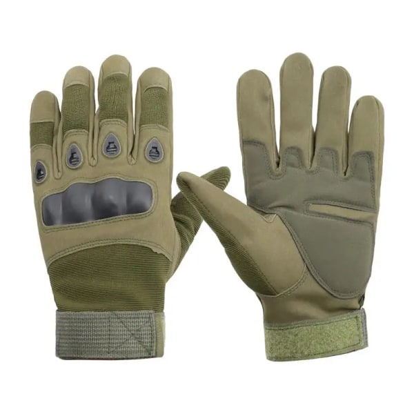 Vinter Helfinger Skyddsskal Army Vantar Antisladd Motorcyklist Paintball Skytte Airsoft Combat Jakt Cykelhandskar green M