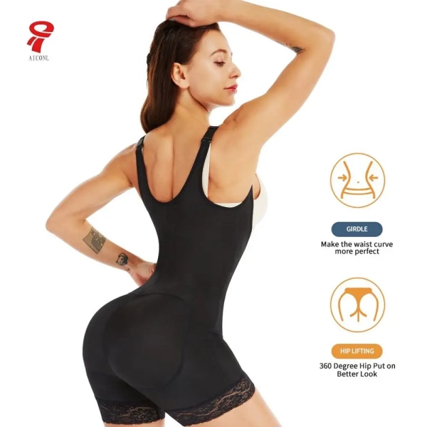 Aiconl Kvinnor Waist Trainer Body Latex Shapewear Butt Lifter Magekontroll Midjeformning Smalning Underkläder Beige XXXL