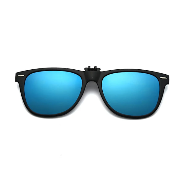 Fiske Polariserad Pilot Flip Up Clip On Solglasögon Män Fotokrom Kvinnor Körning Solglasögon Färgförändring Night Vision UV400 Blue as show