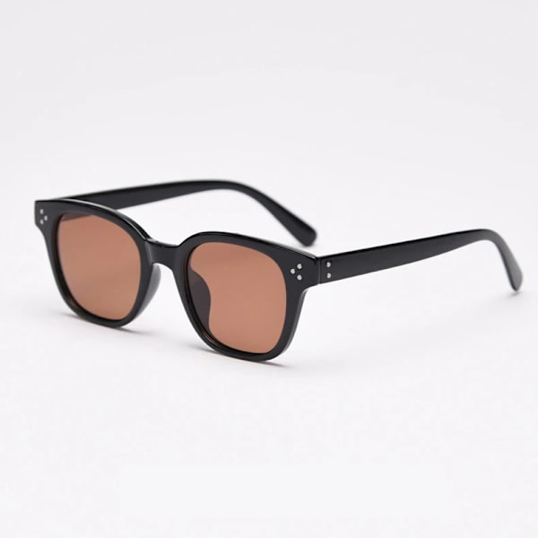Nytt mode Cat Eye Polarized Solglasögon Kvinnor Fyrkantiga Svarta Solglasögon Nit Trend Godis Färg Små ram Glasögon Skärmar brown show as picture