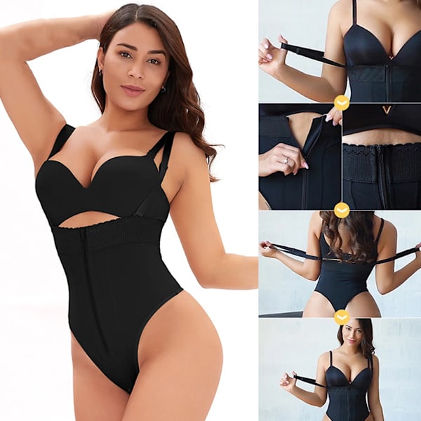 Waist trainer Body Shapewear Kvinnor Hög midja Mage Rumplyftare Shaper Kroppsbantning Slida Kvinna Platt mage faja Korsett black 4XL