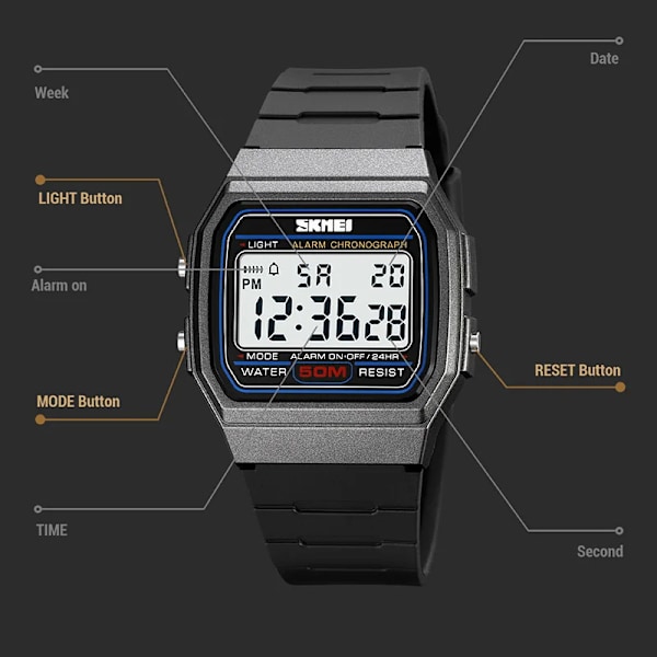 SKMEI Klockor Herr Alarm Chronograph LED Herr SKMEI Toppmärke Lyx Sport Klockor För Herr Armbandsur Relogio Masculino army green