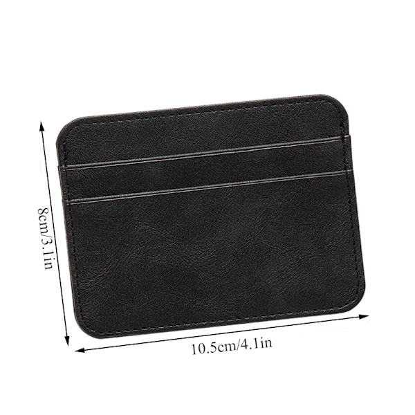 Ny tunn miniplånbok i PU-läder Smal bankkreditkortshållare 5 kortplatser för män Business Small ID- case för man handväska Korthållare 2  10x8cm