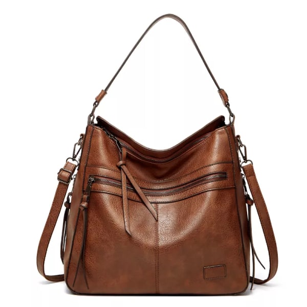 Handväskor Kvinnliga Designer Märke Axelväskor för resor Helg utomhus Feminin Bolsas Läder Stor Messenger-väska Vinter Auburn