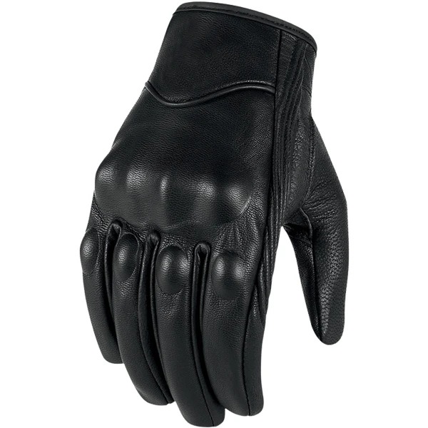 Motorcykelhandskar Läder Touch Herr Äkta Getläder Sport Cykelhandske Motorcykel Racing Guantes De Moto Luvas De Motocicleta No-perforated M