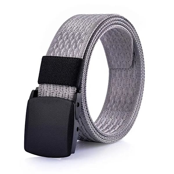 Utomhus Män POM Spänne Snabbtorkande Bälten Mode Glaid Mönster Rem Nylon Army Militär Taktisk Midja Cinto Fritid Jeans Grey-2 110cm