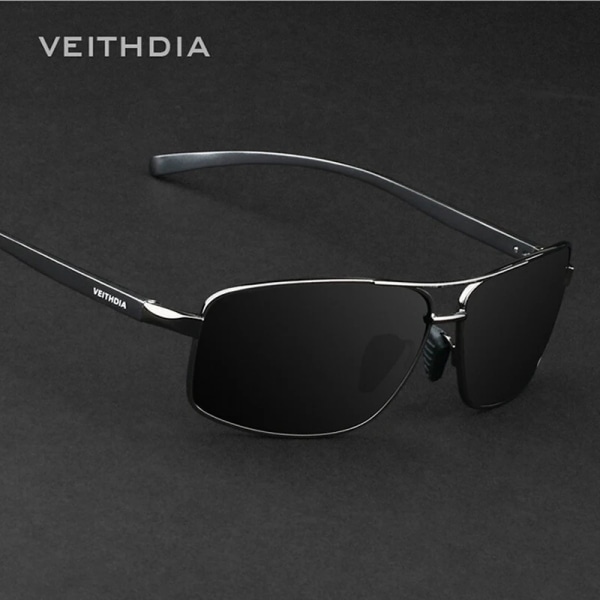 VEITHDIA Brand Designer Solglasögon Herr Körsport Polariserad UV400-lins Man Utomhus Solglasögon Glasögontillbehör 2458 gray Original Package