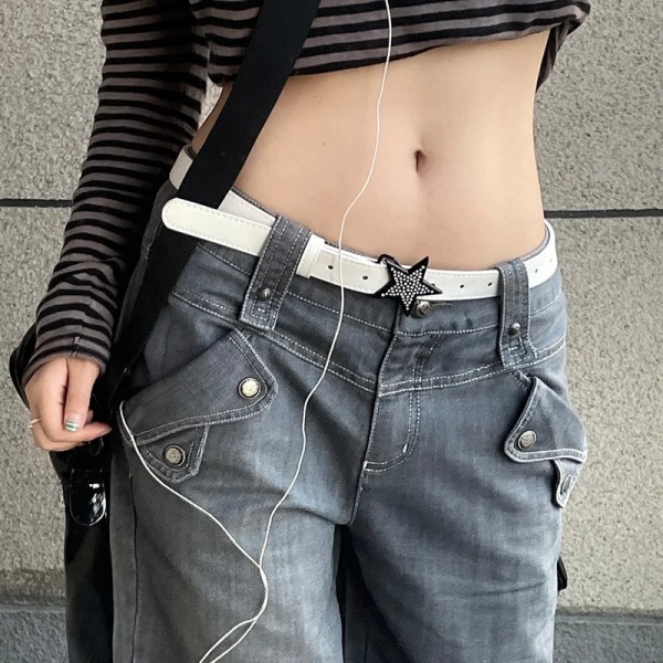 Star Rhinestone Bälte För Kvinnor Mode Y2k 2000-talet Midjerem Kvinnlig Flicka Jeans Klänning Byxa Dekorativt midjeband Tillbehör styles 2 khaki 103cm