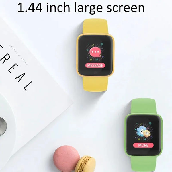 B37 Den nya uppladdningsbara watch för män och kvinnor pekskärm Sport Fitness Watch Telefon Bluetooth -anslutning är helt kompatibel B37 Blue