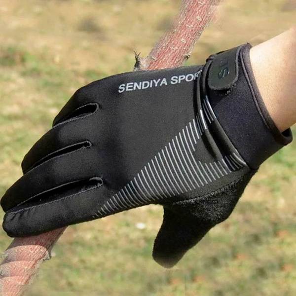 Quick Dry Cykelhandskar Full Finger Touchscreen Herr Dam Handskar Andas Höstvantar Lättvikts Ridhandskar Cykling Blue M