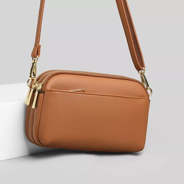 Flerlagers handväska PU Lyxiga Handväskor Dam Axelväskor Designer Crossbody-väska för kvinnor Väska Mode Messenger-väska för kvinnor Gray