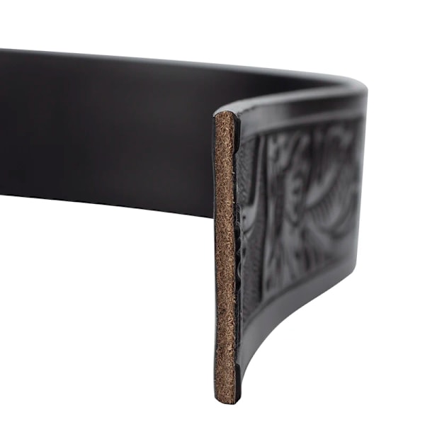 Komönster bälte äkta läder Fritid Cowboy Big Agio Cow Bronze wine red 85cm