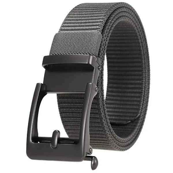 Nylon läderbälte för män Nytt tandlöst bälte med spänne hane midjeband Bredd: 3,5 cm Längd: 120 cm khaki 115CM